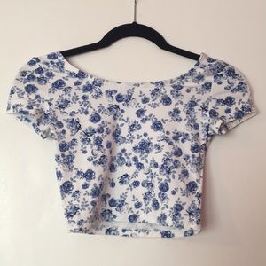 floral crop top